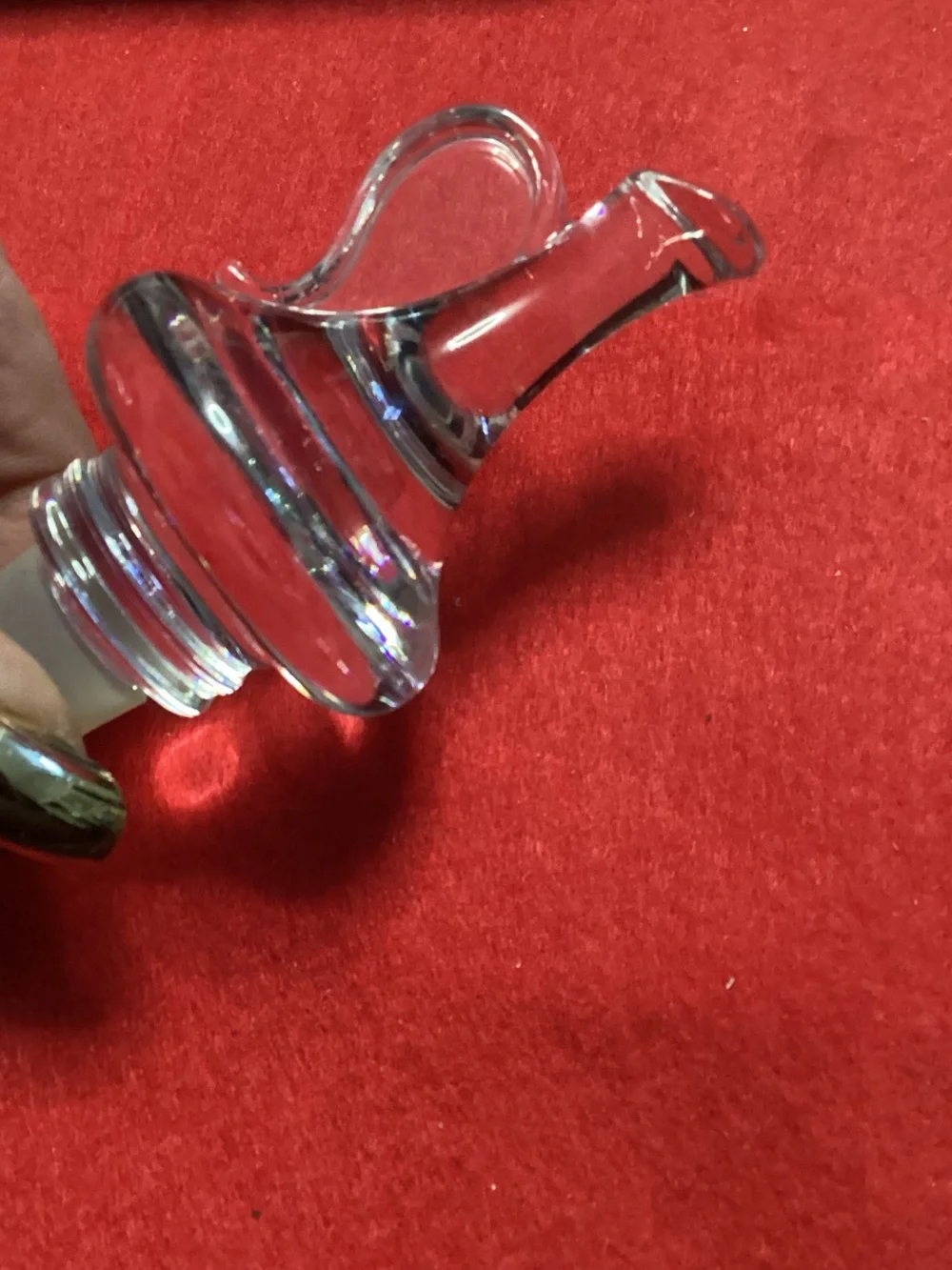 Rare Vintage Mikasa Crystal Decanter Bottle Stopper - Never Used - 6” tall -Gift